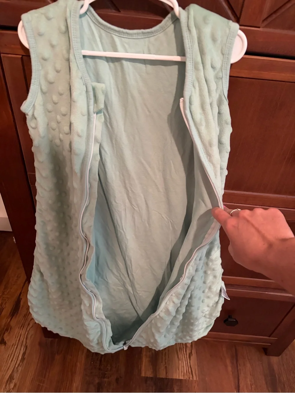 Yoofoss Mint Green Bubble Fleece Baby Sleep Sack (12-18 Months) Toddler